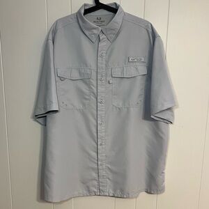 Real Tree Mens Fishing Guide Shirt Blue Size XL‎